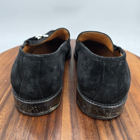 Mezlan Shoes Mens 9.5 Black Suede Leather Horsebit Slip On Dress Loafers main image 8